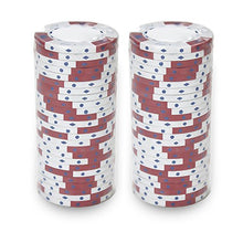 Load image into Gallery viewer, Brybelly Crown & Dice Poker Chip Heavyweight 14-Gram Clay Composite – Pack of 50 (White)