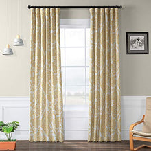 Load image into Gallery viewer, HPD Half Price Drapes Printed Room Darkening Curtain 50 X 84 (1 Panel), BOCH-KC16072C-84, Tea Time Yellow Gold