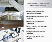 Load image into Gallery viewer, L R Liquid Rubber RV Roof Coating - Solar Reflective Sealant, Trailer and Camper Roof Repair, Waterproof, Easy to Apply, Brilliant White, 5 Gallon