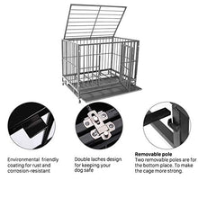 Load image into Gallery viewer, Polar Aurora Pet Dog Cage Heavy Duty Strong Metal Crate Kennel Playpen w/Lockable 4 Wheels&Tray (42, Grey)