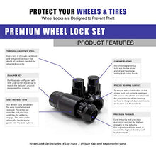 Load image into Gallery viewer, Wheel Accessories Parts Wheel Locks Set Locking Lug Nut M12x1.50 Thread Bulge Acorn Black Finish