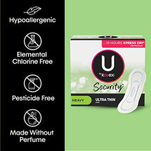 Load image into Gallery viewer, U by Kotex Security Ultra Thin Feminine Pads, Heavy Absorbency, Unscented, 56 Count