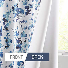 Load image into Gallery viewer, KGORGE Printed Blakcout Curtains Drapes Room Darkening Bedroom Curtains Eco-Friendly 100% Privacy Window Treatment for Living Room Patio Sliding Glass Door, 2 Panels (52" x 95", Blue)