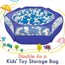 Load image into Gallery viewer, Pawaboo Small Animals Playpen, Waterproof Small Pet Cage Tent with Zippered Cover, Portable Outdoor Yard Fence with 3 Metal Rod for Kitten/Puppy/Guinea Pig/Rabbits/Hamster/Chinchillas, Indigo