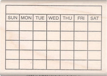 Load image into Gallery viewer, Stamps by Impression Bullet Journal 5 Row Calendar Rubber Stamp 1½" X 2¼", 1.75" x 2.5"