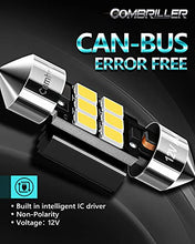 Load image into Gallery viewer, Combriller DE3175 Led Bulb DE3021 DE3022 Led Festoon Bulb 31MM Led Bulb 6000K White Super Bright, Canbus Error Free Festoon Led Bulb For Interior Dome Light, Map Light, License Plate Lights, Pack Of 4