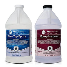 Load image into Gallery viewer, Clear Table Top Epoxy Resin That Self Levels, This is a 1 Gallon High Gloss (0.5 Gallon Resin + 0.5 Gallon Hardener) Kit That’s UV Resistant – It’s DIYER & Pro Preferred with Minimal Bubbles
