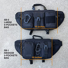 Load image into Gallery viewer, Fitdom Tactical Inspired Large Sling Bag For Men. Perfect Techwear Accessories EDC Bag For Men. Multi-Functional Waist Pack