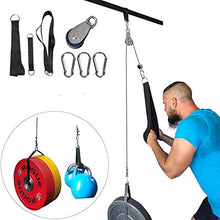 Load image into Gallery viewer, ANMKOT Fitness Pulley System, DIY Pulley Cable Machine Attachment System Hand Strength Training Home Gym Workout Equipment
