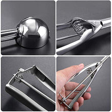 Load image into Gallery viewer, Emoly Ice Cream Scoop Set, Steel Ice Cream Scoop, Cookie Dough Metal Cupcake Spoons Include Large-Medium-Small Sizes Balls for Ice Cream, Cupcake, Muffin (3 PCS)