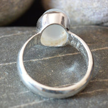 Load image into Gallery viewer, 55Carat Natural Moonstone Silver Ring for Men 6 Carat Oval Chakra Healing Size 4,5,6,7,8,9,10,11,12,13