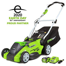 Load image into Gallery viewer, Greenworks G-MAX 40V 16'' Cordless Lawn Mower with 4Ah Battery - 25322 model