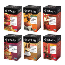 Load image into Gallery viewer, Stash Tea Fall for Autumn 6 Flavor Tea Sampler, 6 Boxes With 20 Tea Bags Each (120 Tea Bags Total)