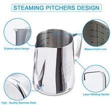 Load image into Gallery viewer, Milk Frothing Pitcher 32oz,Espresso Steaming Pitcher 32oz,Espresso Machine Accessories,Milk Frother Cup 32oz,Milk Coffee Cappuccino Latte Art,Stainless Steel Jug