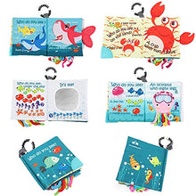 Load image into Gallery viewer, Fish Soft Cloth Book, Crinkle Baby Books Toys Shark Tails Soft Activity Early Education Toy for Babies,Toddlers,Infants,Kids, Teether Ring,Teething Baby Book Baby Shark,Octopus, Ocean Sea Animal Books