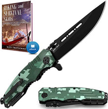 Load image into Gallery viewer, Spring Assisted Knife - Pocket Folding Knife - Military Style - Boy Scouts Knife - Tactical Knife - Good for Camping Hunting Survival Indoor and Outdoor Activities Mens Gift 6681 N