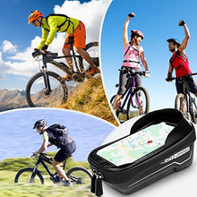 Load image into Gallery viewer, LEMEGO Bike Phone Front Frame Bag Waterproof Bicycle Bag Top Tube Bike Bags Phone Mount Pack Phone Case for 6.5’’ iPhone 11 XS Max XR,Cycling Phone Mount Bag, Bike Accessories
