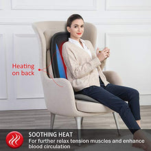 Load image into Gallery viewer, Comfier Shiatsu Back Massager with Heat -Deep Tissue Kneading Massage Seat Cushion, Massage Chair Pad for Full Back, Electric Body Massager for Home or Office Chair use