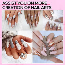 Load image into Gallery viewer, Modelones Gel Nail Polish, Nail Tips and Glue Gel Kit, 6pcs Nude Brown Glitter Gel Polish, Ultra-Portable LED Nail Lamp, Upgraded 15ml 6-in-1 Nail Glue with 240Pcs Press on Nails Nail Art Acrylic Nail