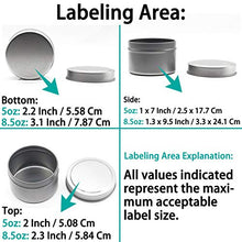 Load image into Gallery viewer, JulWhisper Candle Tin 24 Piece 8.5oz + 24 Piece 5oz Candle Jar for Candle Making, Candle Metal Tin