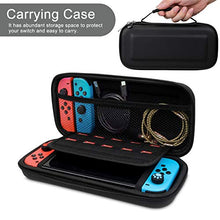 Load image into Gallery viewer, Switch Accessories Bundle, Kit with Carrying Case, Protective Case with Screen Protector, Compact Playstand,Game Case, Joystick Cap, Charging Dock, Grip and Steering Wheel for Nintendo Switch(10-in-1)