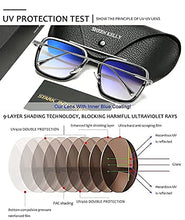 Load image into Gallery viewer, 2PCS Spider Man Sunglasses Retro Square Metal Frame for Men Women Sunglasses Classic Edith Cosplay Tony Stark Small Size