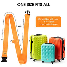 Load image into Gallery viewer, 2 Pieces Car Seat Travel Belt, Adjustable Car Seat Travel Strap to Convert Kid Car Seat, Carry-on Luggage into Airport Car Seat Stroller & Carrier Belt Safe Travel Solution (Orange)