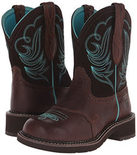 Load image into Gallery viewer, Ariat Women's Fatbaby Heritage Dapper Western Cowboy Boot, Royal Chocolate/Fudge, 7.5 M US