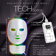 Load image into Gallery viewer, Project E Beauty Photon Skin Rejuvenation Face & Neck Mask | Wireless LED Photon Red Blue Green Therapy 7 Color Light Treatment Anti Aging Spot Removal Wrinkles Whitening Facial Skin Care Mask
