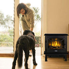 Load image into Gallery viewer, TURBRO Suburbs TS20 Electric Fireplace Heater, Freestanding Fireplace Stove with Realistic Dancing Flame Effect - CSA Certified - Overheating Safety Protection - Easy to Assemble - 20" 1400W Black