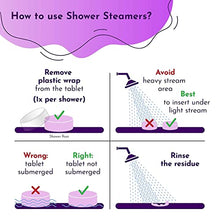 Load image into Gallery viewer, Cleverfy Aromatherapy Shower Steamers - Variety Pack of 6 Shower Bombs with Essential Oils. Mothers Day Ideas for Mom from Daughters. Purple Set Shower Steamer