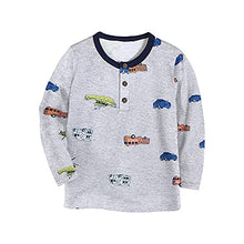 Load image into Gallery viewer, Boyoo Toddler Boys 3 Pack Long Sleeve Henley Shirt Cotton Graphic Tee Shirt for 2-7Years