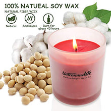 Load image into Gallery viewer, Untrammelife Scented Candles for Home,Hand Poured Soy Candle,Long Lasting Burning Highly Scented Jar Candle 8oz|45 Hour Burning for Stress Relief(Apple Laurel)