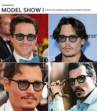 Load image into Gallery viewer, TR90 JAY DEPP MO SCOT Polarized Tony Sark Women's Fashion Retro Colorful Sunglasses Round Blue Sunglasses