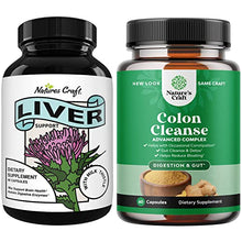 Load image into Gallery viewer, Bundle of Liver Support Supplement & Probiotic Colon Body Cleanse & Detox Supplement - Perfect for Both Men & Women - Improves Gut Health & Boosts Immunity - Milk Thistle, Artichoke - 60 Capsules