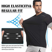 Load image into Gallery viewer, visionreast Men's Sports T-Shirt Stretch Tee Short Sleeve Raglan Sleeve Running Gym Bodybuilding Athletic Tee Shirts
