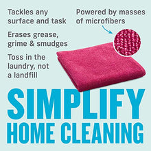 Load image into Gallery viewer, E-Cloth General Purpose Microfiber Cleaning Cloth, 300 Wash Guarantee, Raspberry Rose, 8 Pack