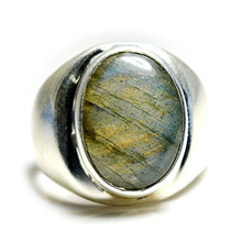 Load image into Gallery viewer, Choose Your Color Natural Gemstone Chakra Healing Ring Sterling Silver 5 Carat Handmade for Men Size 5-13
