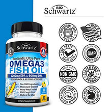 Load image into Gallery viewer, Fish Oil Omega 3 EPA & DHA 2250 mg - Burpless Lemon Flavor Triple Strength Supplement - Immune & Heart Support Fatty Acids Pills - Promotes Immunity, Joint, Eyes, Brain & Skin Health - Non GMO 90 Ct