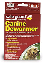 Load image into Gallery viewer, Dog Dewormer Canine 8in1 Safe Guard Safeguard Dogs Large Puppies Pet Wormer 4gr