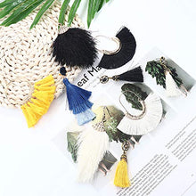 Load image into Gallery viewer, Udalyn 9 Pairs Tassel Earrings Bohemian Silky Thread Fan Fringe Tassel Earrings Set Fashion Colorful Handmade Dangle Hook Eardrop For Women Jewelry Gift