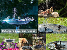 Load image into Gallery viewer, Solatec Solar Fountain, Solar Powered Bird Bath Fountain Pump 1.4W Solar Panel Kit Water Pump,Outdoor Watering Submersible Pump for Pond, Pool, Garden, Fish Tank, Aquarium
