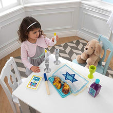 Load image into Gallery viewer, KidKraft 21-Piece Wooden Shabbat Set with Sliceable Challah Bread - Religious Toys, Jewish Holiday Toys, Gift for Ages 3+