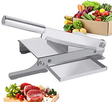 Load image into Gallery viewer, Moongiantgo Manual Meat Slicer Stainless Steel Jerky Cutter Slicing Knife for Slicing Frozen Meat Bacon Vegetable Fruit Herbs Pastry Cheese (KD0270: 190mm Cutting Length)