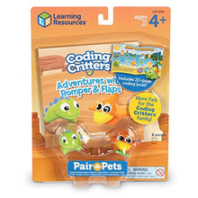 Load image into Gallery viewer, Learning Resources Coding Critters Pair-A-Pets Dinos Romper & Flaps, Screen-Free Early Coding Toy For Kids, Interactive STEM Coding Pet, Kids Dinosaur Toy, 5 pieces, Ages 4+