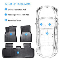 Load image into Gallery viewer, TopLight Automotive Floor Mats for Tesla Model Y All Weather Waterproof Heavy Duty 3D Floor mats Tesla Model Y Set of 3