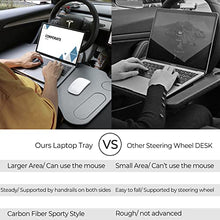 Load image into Gallery viewer, BMZX Tesla Model Y Model 3 Laptop Tray Steering Wheel Desk for Laptop Food Trays Food Seat Travel Tray Table for Driver