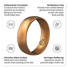 Load image into Gallery viewer, Knot Theory Woodland 3-Pack Silicone Ring for Men - Green Gold Bronze β Breathable Rubber Wedding Band 6mm Size 9 - Anniversary Present for Him - Husband Present from Wife