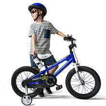 Load image into Gallery viewer, RoyalBaby Kids Bike Boys Girls Freestyle BMX Bicycle with Training Wheels Gifts for Children Bikes 12 Inch Blue