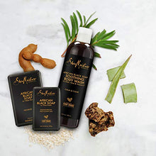 Load image into Gallery viewer, SheaMoisture Bath Face Skin care Kit Body Cleanser for Dull Skin African Black Soap Made with Fair Trade Shea Butter, Aloe Vera, 3 Count